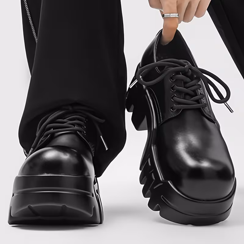 Paris Gear Large Toe Derby Shoes for Men, Ver